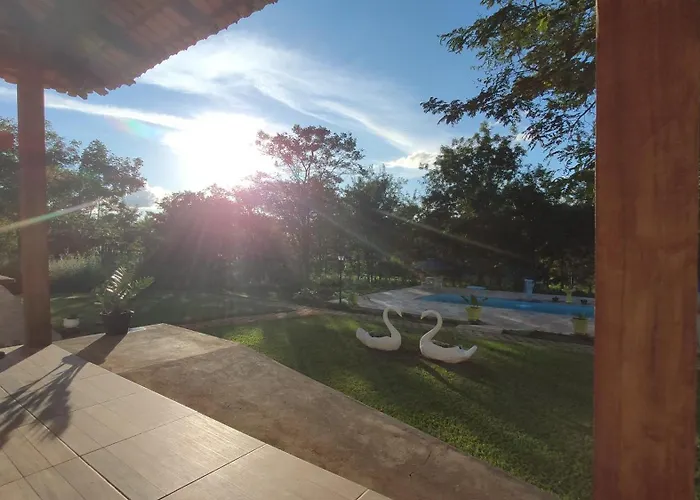 Chalés por do sol